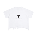 Graphic Boxy Distressed Hem T-Shirt